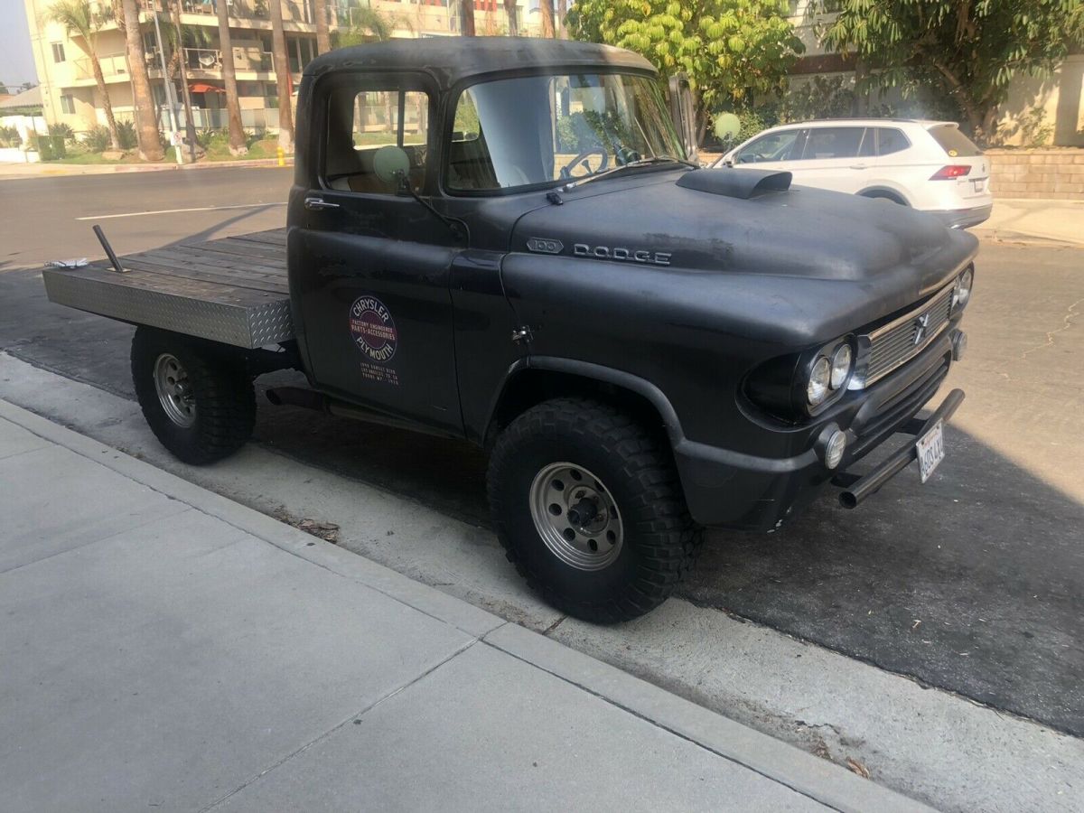 1960 dodge d100 pickup grey 4wd automatic