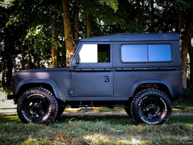1985 classic matte black land rover defender 2.5 td 90 rhd swb