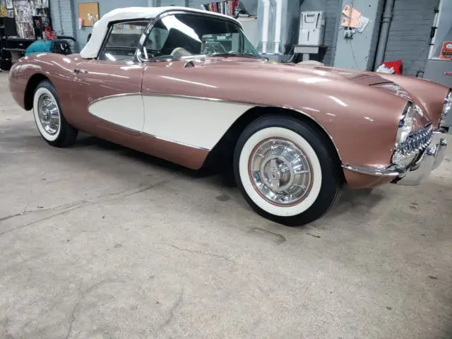 1957 corvette convertible - 1 of 263 aztec copper - 3 spd - 283 v8 w/dual quads!