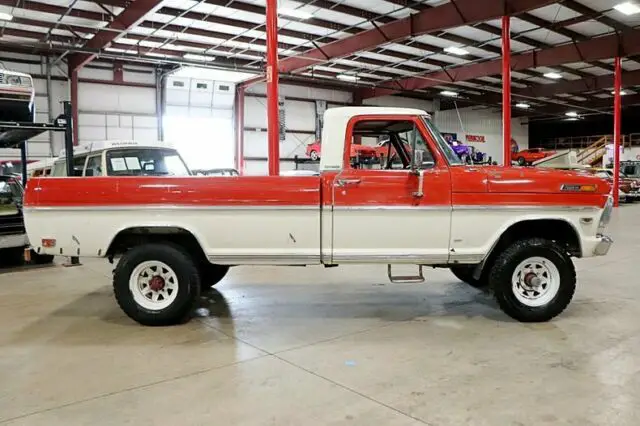 1968 ford f-250 camper special 78966 miles ragoon red/wimbleton white pickup tr