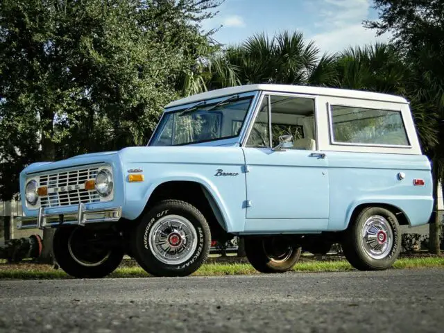 blue (light) ford bronco with 70239 miles available now!