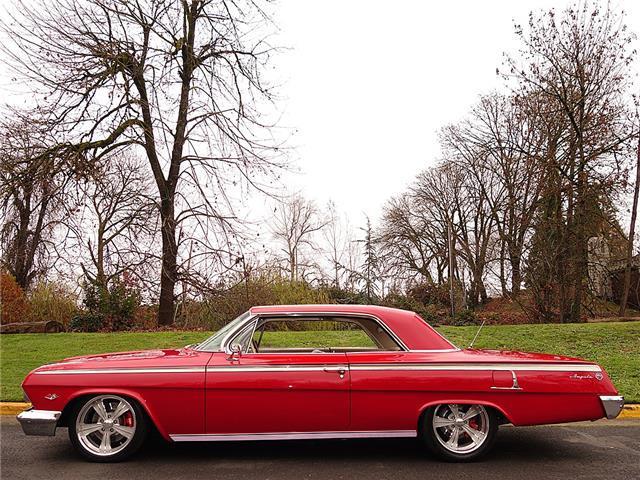 1962 chevrolet impala 2 door hardtop sport coupe 383 stroker v8 700r4 a/c ps pdb