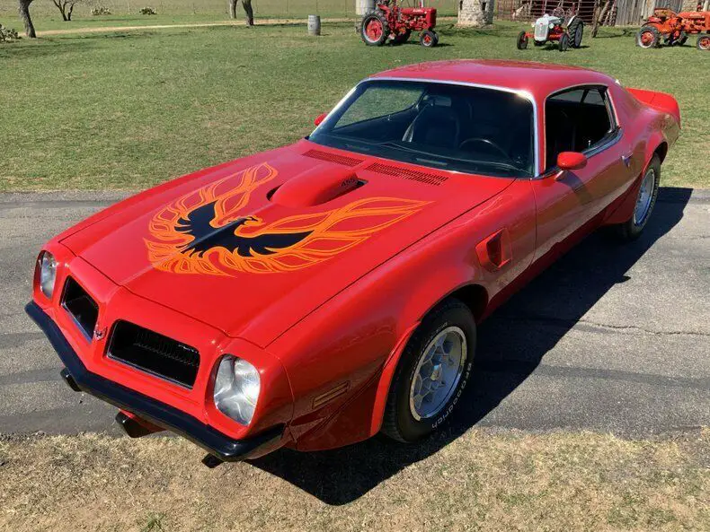 1974 pontiac firebird buccaneer red trans am 455 v8 automatic pb ps 15214 miles