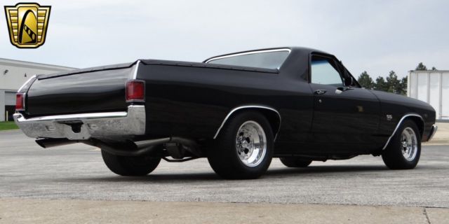 1970 chevrolet el camino 2613 miles jet black truck 454 cid ho v8 5-speed manua