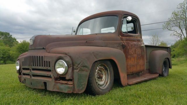 one of a kind international l110-rat rod-great patina-s10 chassis-350-done right