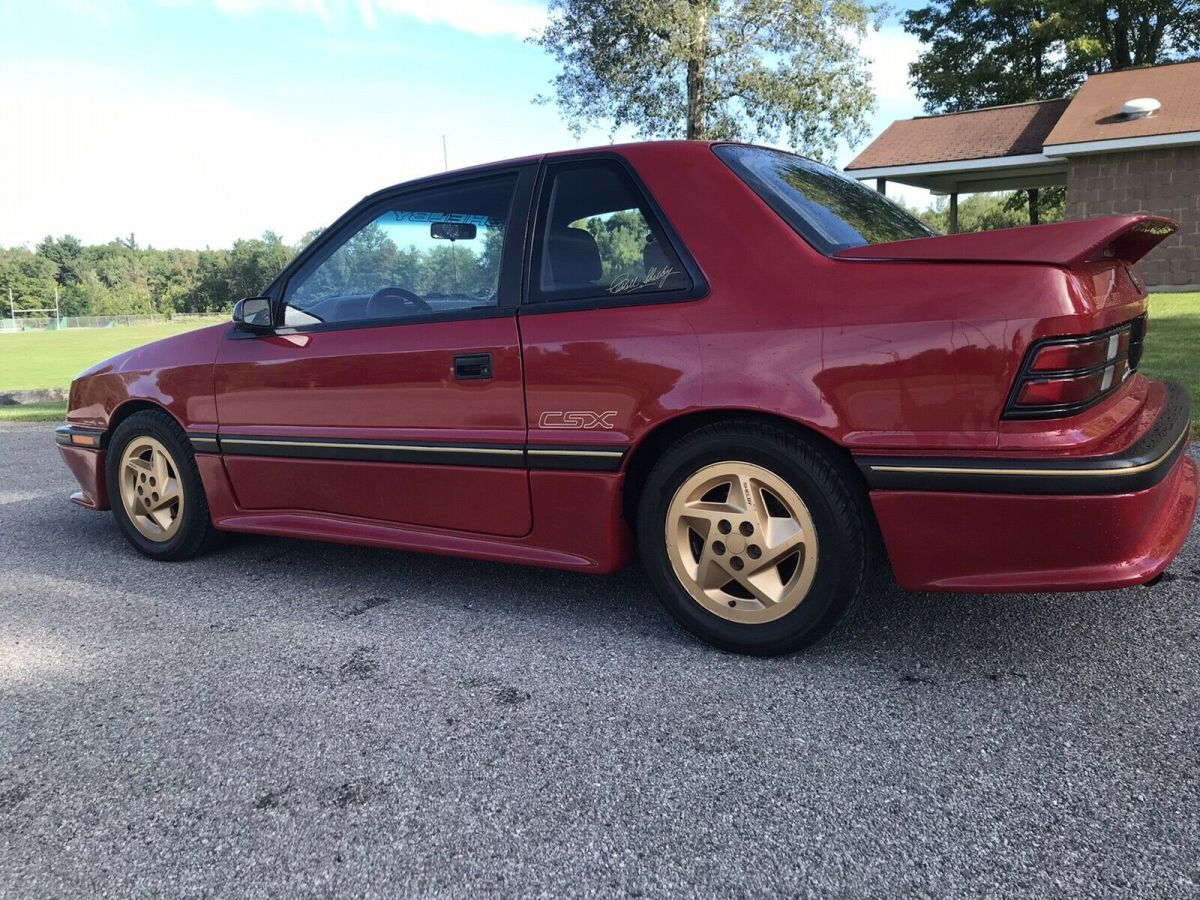 1989 dodge shadow hatchback red fwd manual shelby