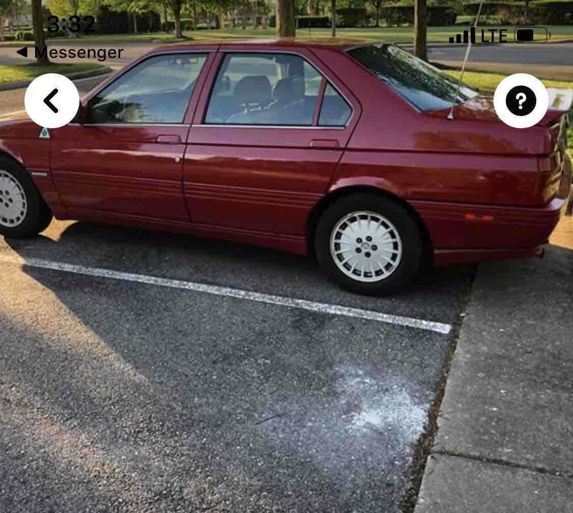 1991 alfa romeo 164 sedan red fwd manual l