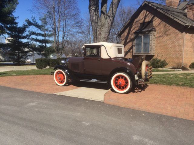 1929 ford model a sport coupe and 14 ft enclosed trailer