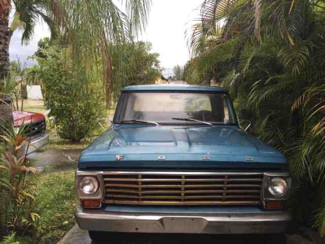 1967 ford f100 pickup blue rwd manual stepside