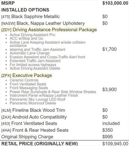2021 bmw 750 i xdrive