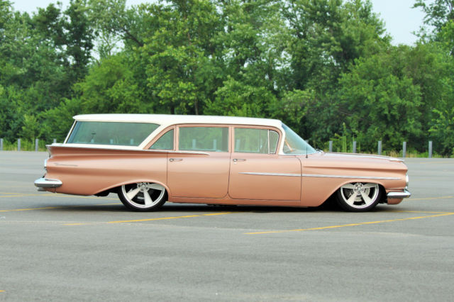 1959 brookwood station wagon, nut & bolt resto, pro touring, air ride, ac, best!
