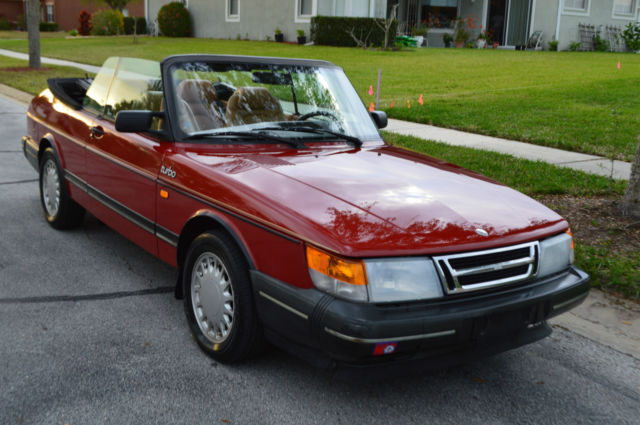 1988 saab 900 turbo convertible 48k miles car no rust rare florida professor !!