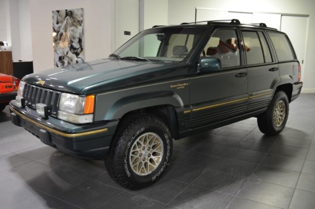 1994 jeep grand cherokee limited 69650 miles hunter green metallic suv v8 5.2l a