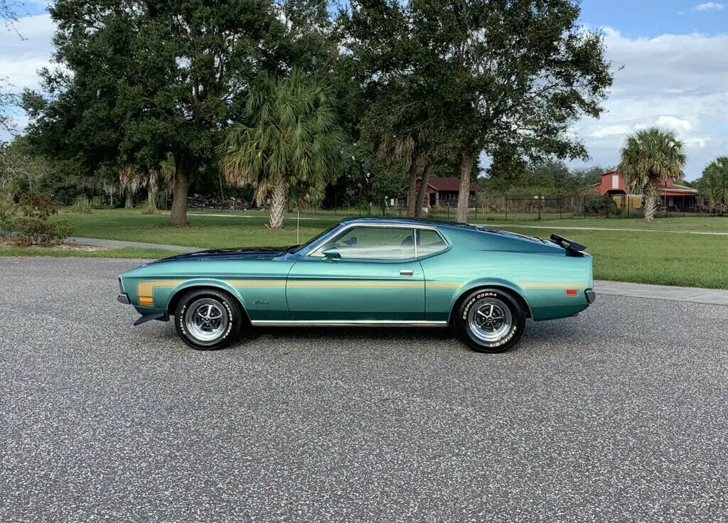 1972 ford mustang h code 351 v8 incredible silver jade paint