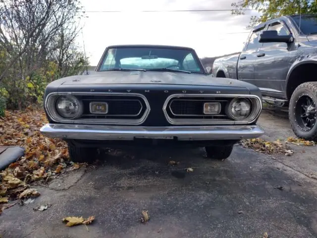 1967 plymouth barracuda black 273 automatic fastback