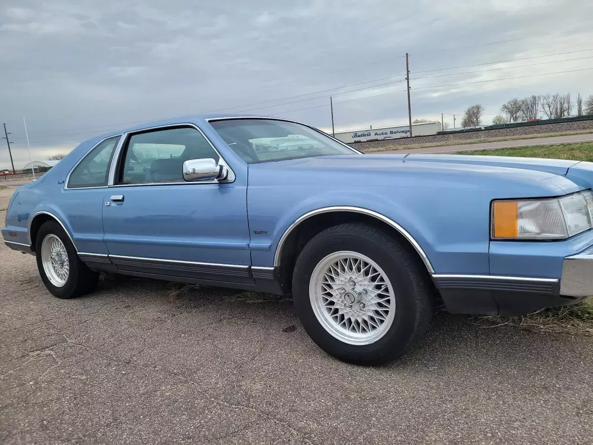 1990 lincoln mark vii coupe blue lsc