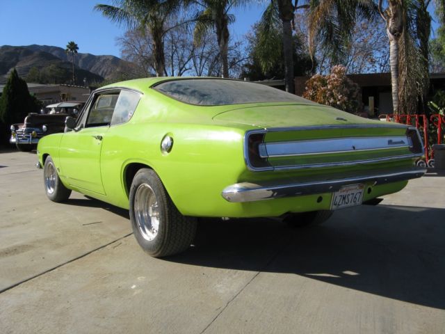 1967 plymouth barracuda fastback. rust free