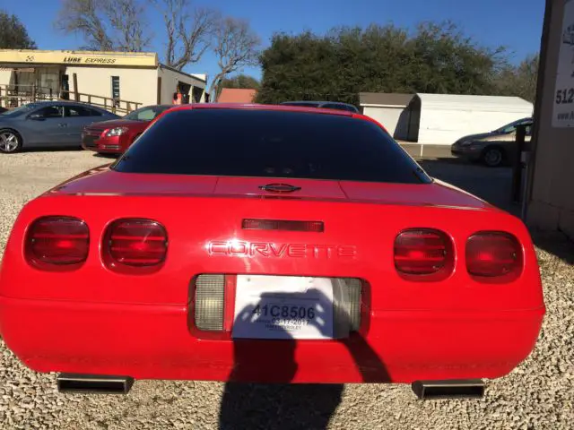 1994 red chevy corvette 300 hp auto trans with targe removable top 109,680 miles