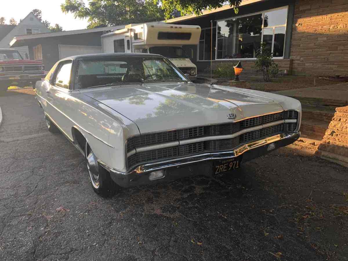 1969 ford ltd brougham sedan white rwd automatic