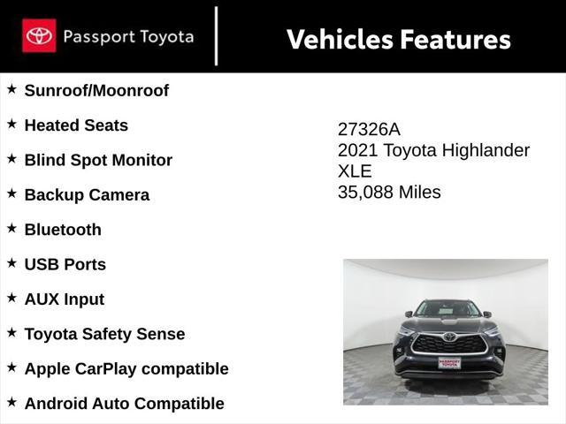 2021 toyota highlander xle