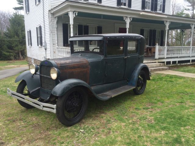 original 1929 ford model a leatherback, barn fresh