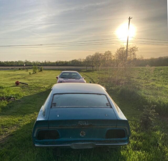 1972 ford mustang sportscar blue rwd automatic mach1