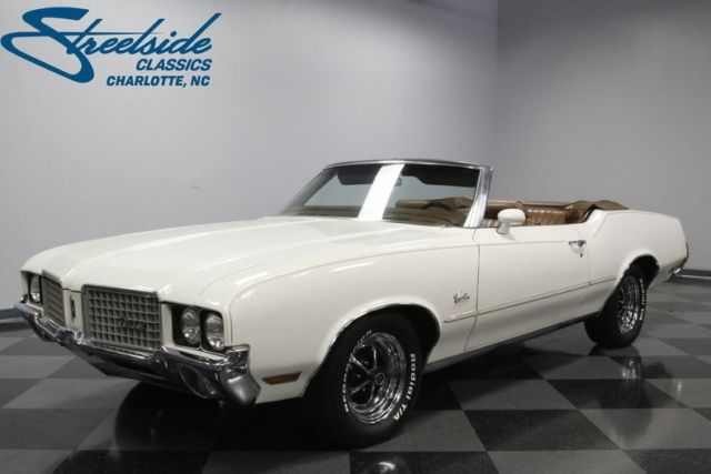 1972 oldsmobile cutlass convertible 75572 miles cameo white convertible 350 v8 3