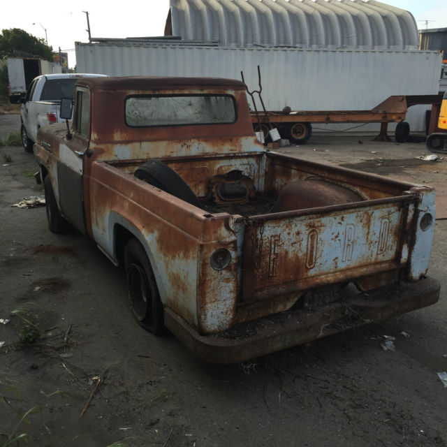 1960 ford f100 truck pickup v-8 white 1959 1958 1957 1960 f-100 short box
