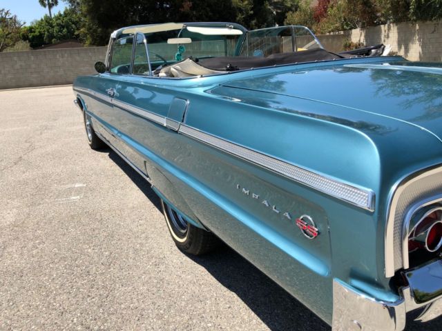 1964 chevy impala ss super sport convertible aqua
