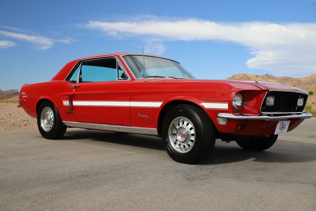 ford mustang red with 81,025 miles, for sale!