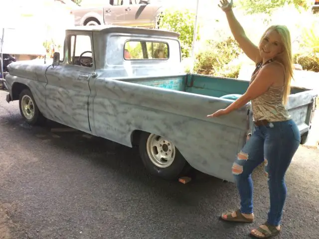 1963 chevrolet c10 fleet side truck short bed needs air ride or bagged rat rod