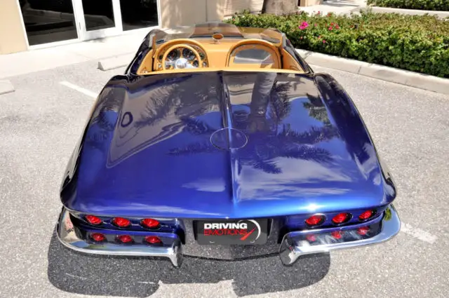 1965 chevy corvette custom resto-mod! blue/tan! 502 motor! low miles! collector!
