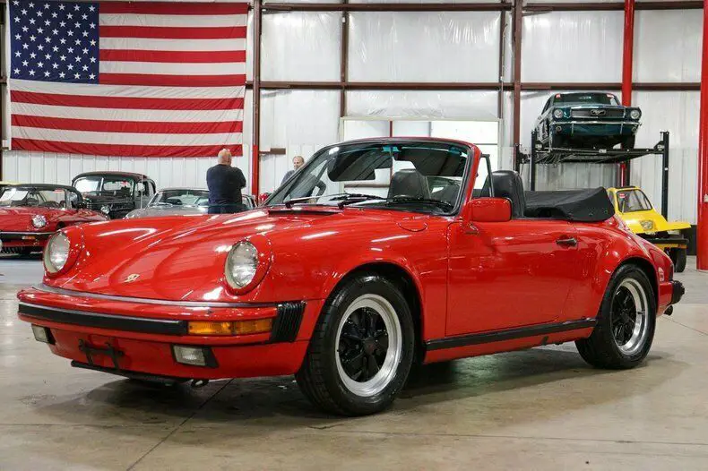 1985 porsche 911 carrera 49984 miles guards red convertible 3.2l h6 5-speed man