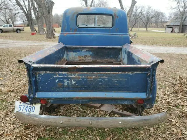 solid 1952 chevrolet 3100 truck driver project 235 engine 3 on tree ks title nr!