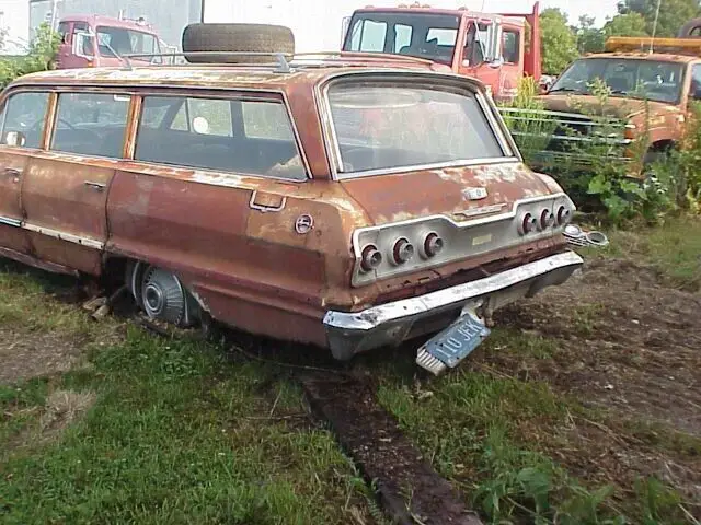 1963 chevrolet impala station wagon complete needs restoration has clear title