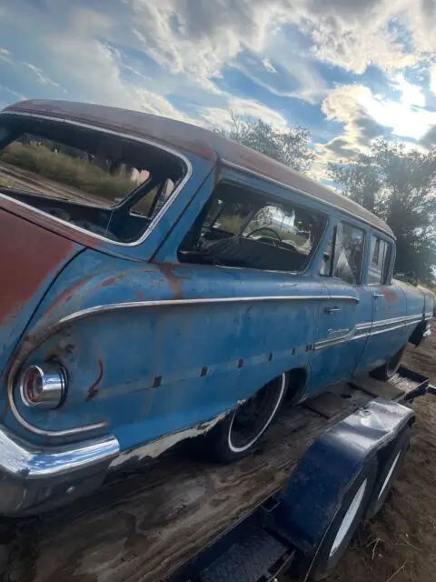 1958 chevrolet impala wagon blue rwd automatic brookwood