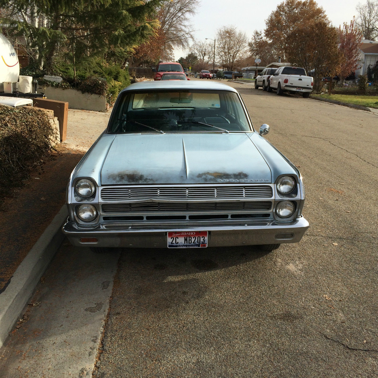 1965 amc rambler ambassador 880 4 door blue sedan