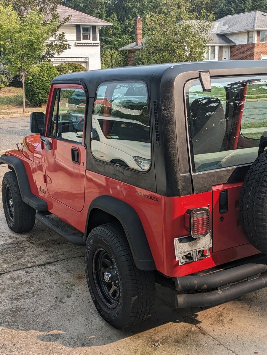 1994 jeep wrangler / yj suv red 4wd manual s