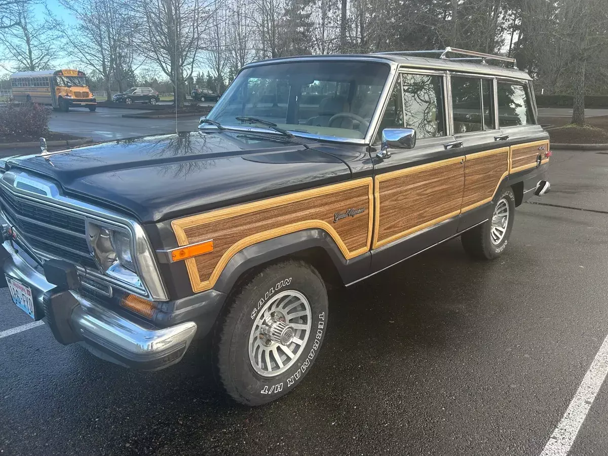 1990 jeep grand wagoneer suv blue 4wd automatic