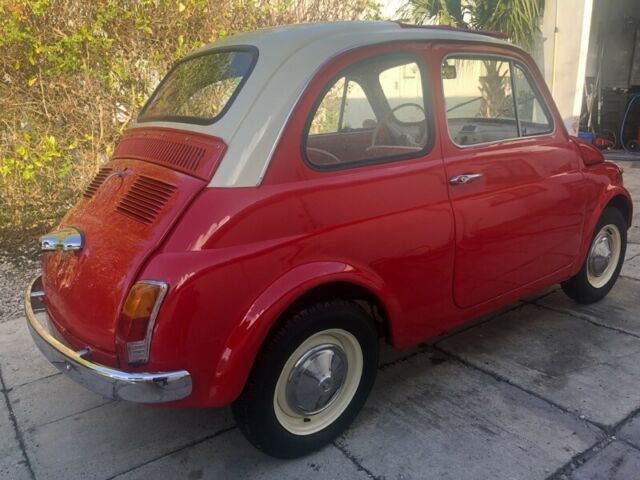 1966 fiat 500 fiat 500 501 miles red rear-engined transmission