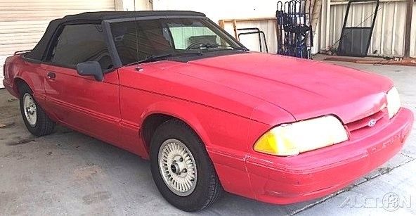 1990 ford mustang lx 2.3l i4 8v automatic rwd convertible low miles, low reserve