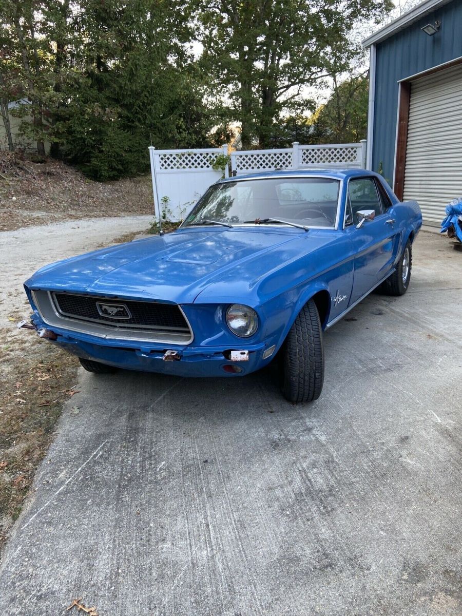 1968 ford mustang 289 v8 coupe blue automatic