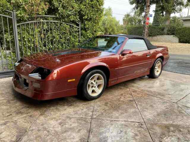 1989 chevrolet camaro iroc z28 convertible red rwd manual