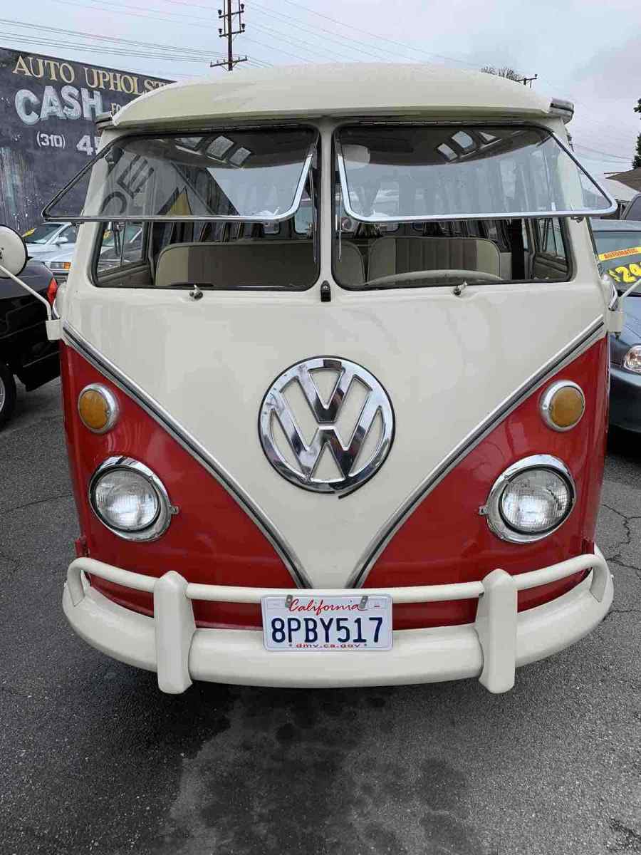 1967 volkswagen samba bus van red rwd manual samba