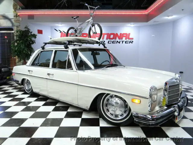 mercedes benz w114 280 custom sedan air ride low miles roof rack must see wow! l