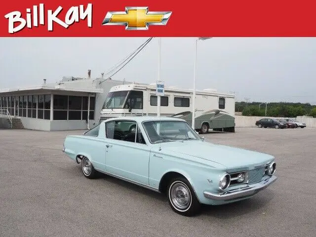 1965 plymouth barracuda 17788 miles lt-blue 2 dr coupe automatic