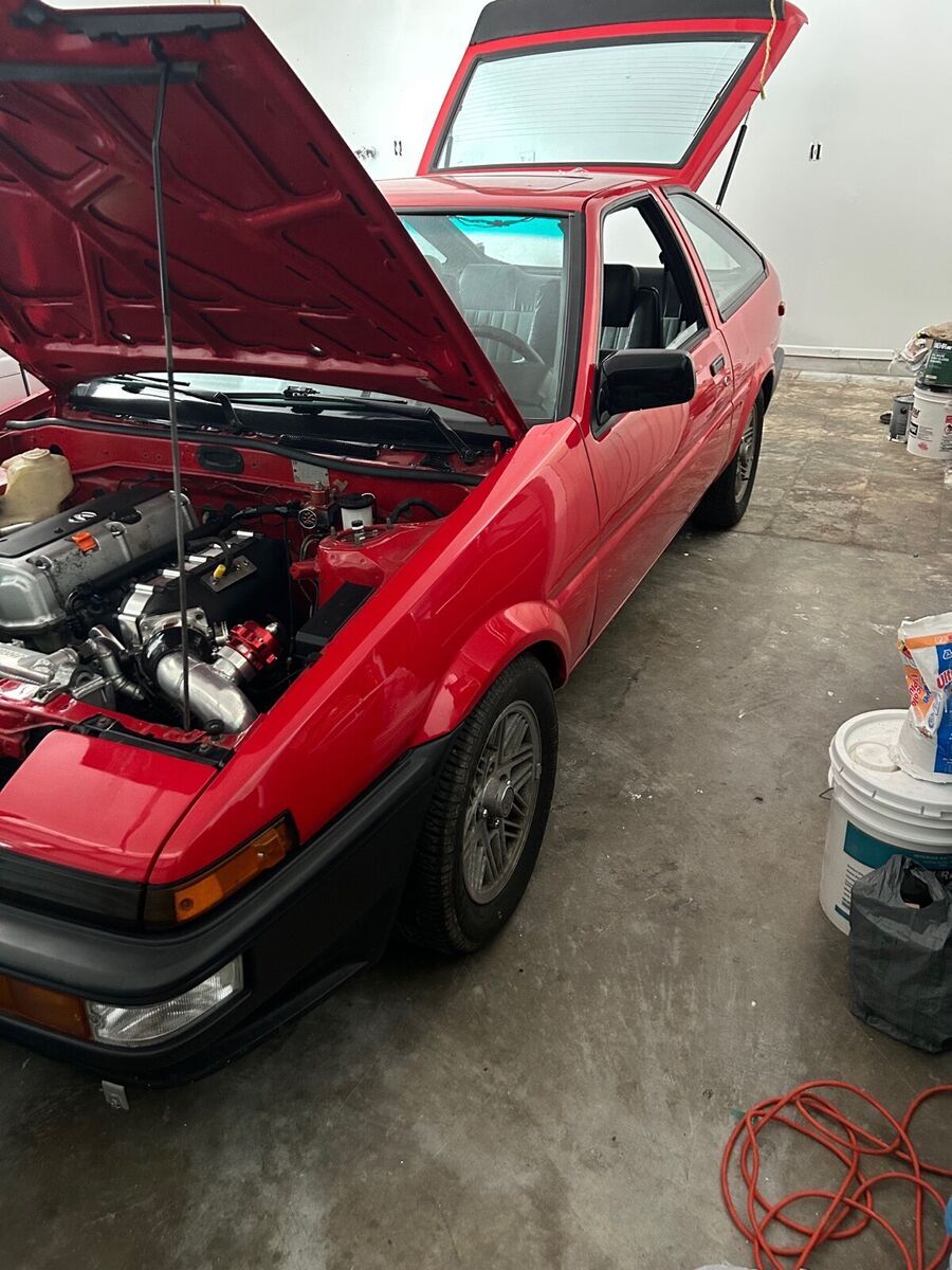 1985 toyota corolla hatchback red rwd manual sport gt-s
