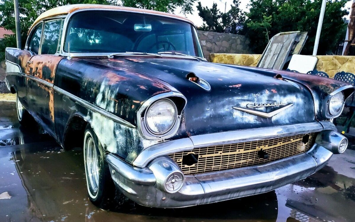 1957 chevrolet bel air black fwd automatic