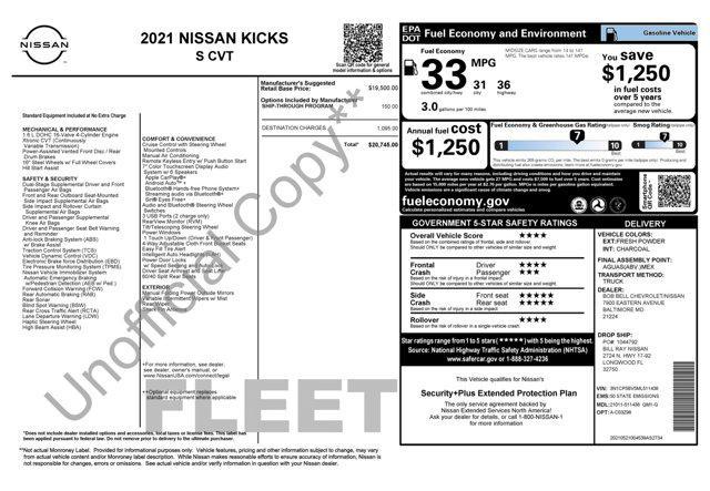 2021 nissan kicks s