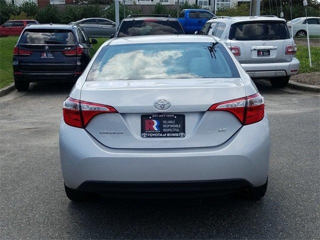 certified 2016 toyota corolla le bowie, md 20716 for sale in bowie, maryland